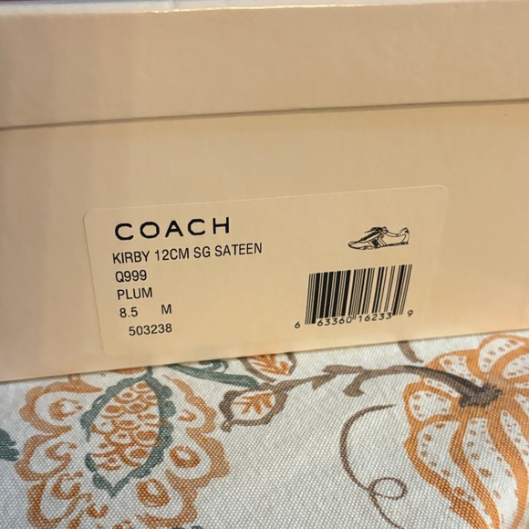 Coach Kirby Sateen Shoes - Plum - Picture 2 of 10